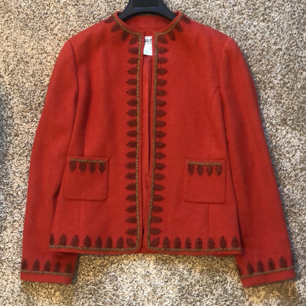 Carlisle Wool Rust Jacket, Size 14 - image 1